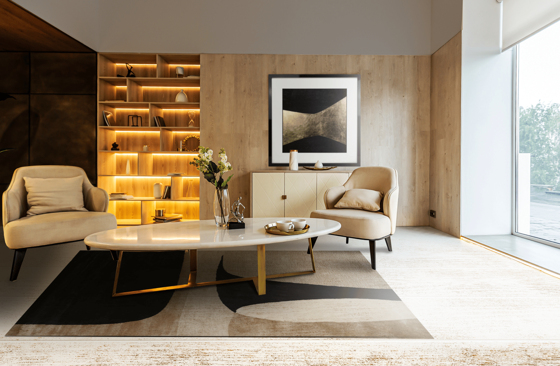 Moderner Teppich JAZZ BEIGE – Bild 6